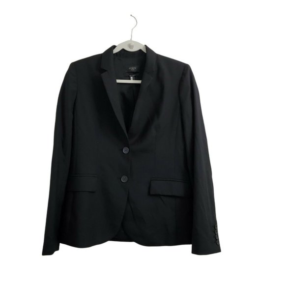 J. Crew 1035 Two-Button Jacket in super 120s Wool Size 6 Blazer #23346 Business